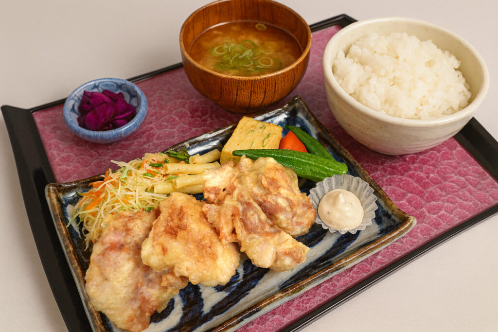 鶏天定食