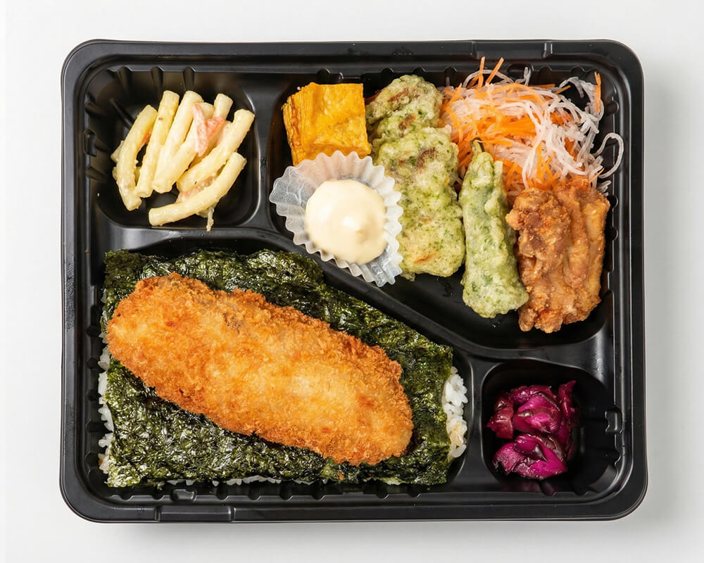 のり弁 鮭フライ