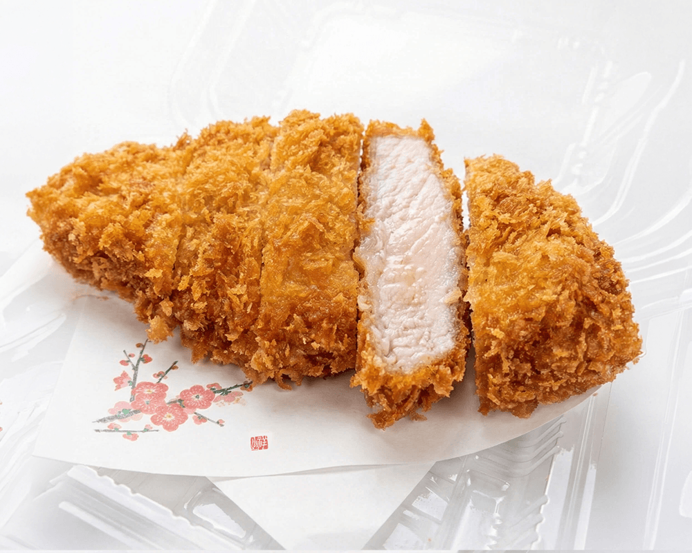 低温熟成ロース肉の厚切りとんかつ